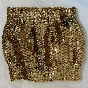Vintage gold sequin tube top